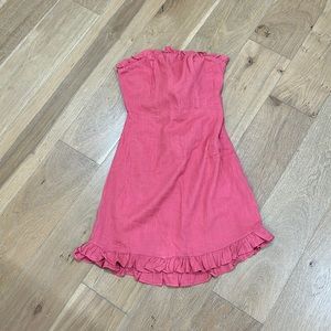 New with Tags Selfie Leslie Small Coral Strapless Tie Back Dress